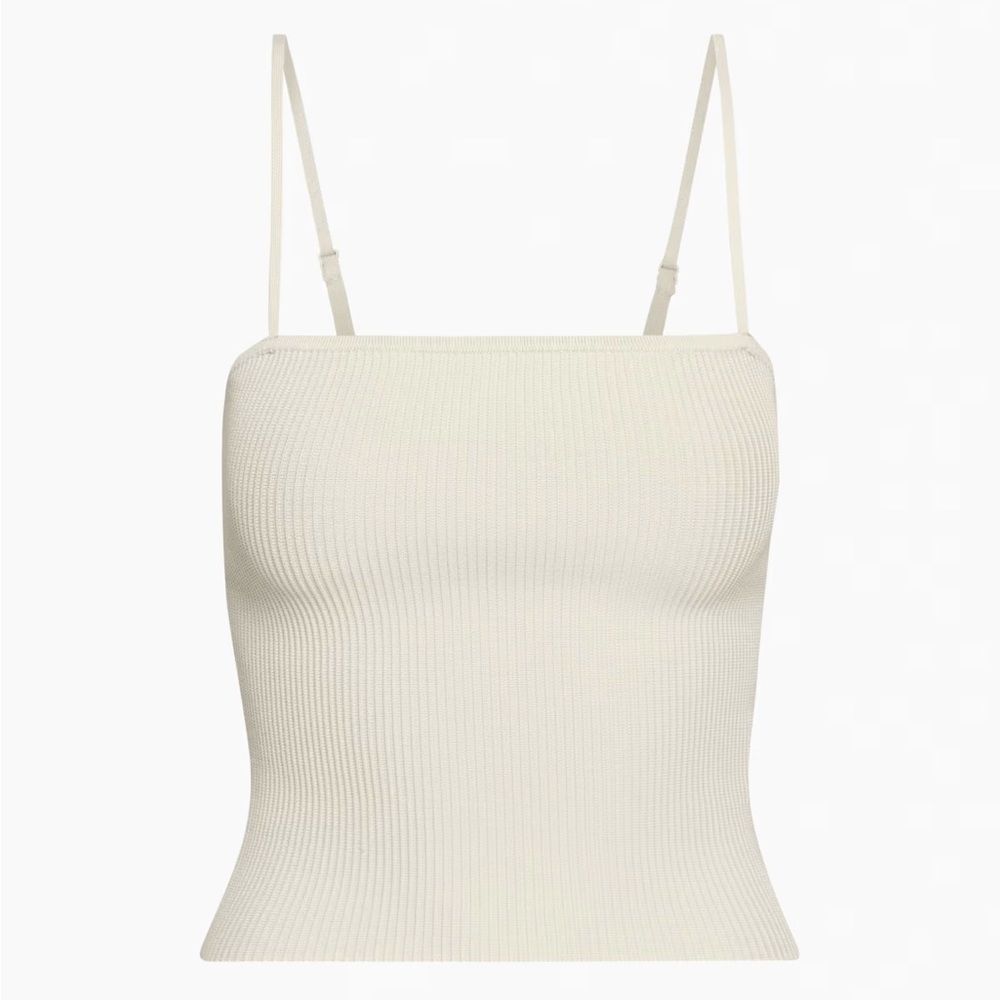 🦋Aritzia Ribbed Spaghetti Strap Top (yellow)